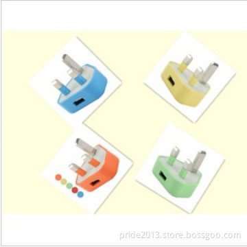 Mix-Color UK AC Adapter Wall Charger UK Plug for iPhone (USB 1A)